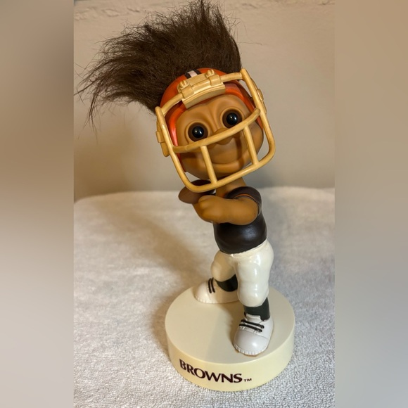 Vintage 90s Russ Troll NFL Cleveland Browns Doll Bobblehead Rare Collectible - Picture 1 of 8